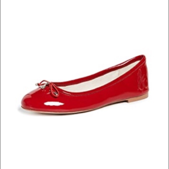 sam edelman red ballet flats
